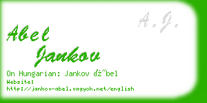 abel jankov business card